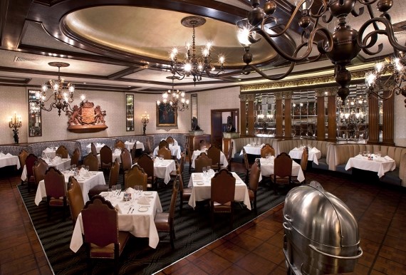 The main dining room at Lawry's The Prime Rib, Chicago